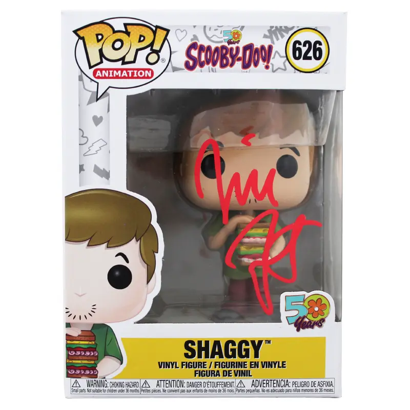 Will Forte Scooby-Doo Signed Shaggy #626 Funko Pop Vinyl Figure w/ Red Sig JSA