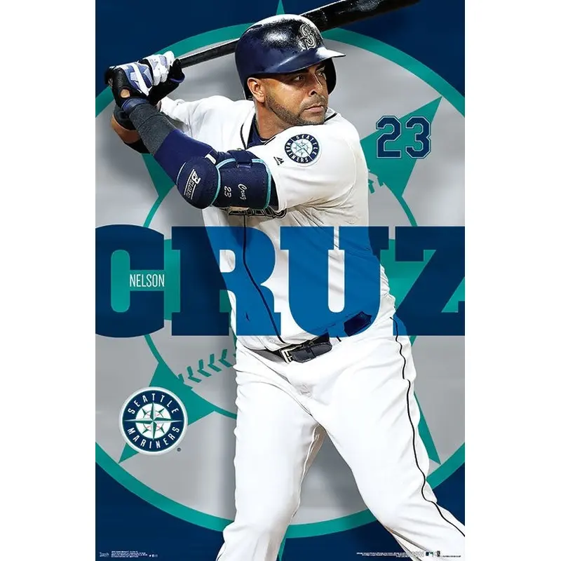 Nelson Cruz "Masher" Seattle Mariners MLB Action Wall Poster - Trends International