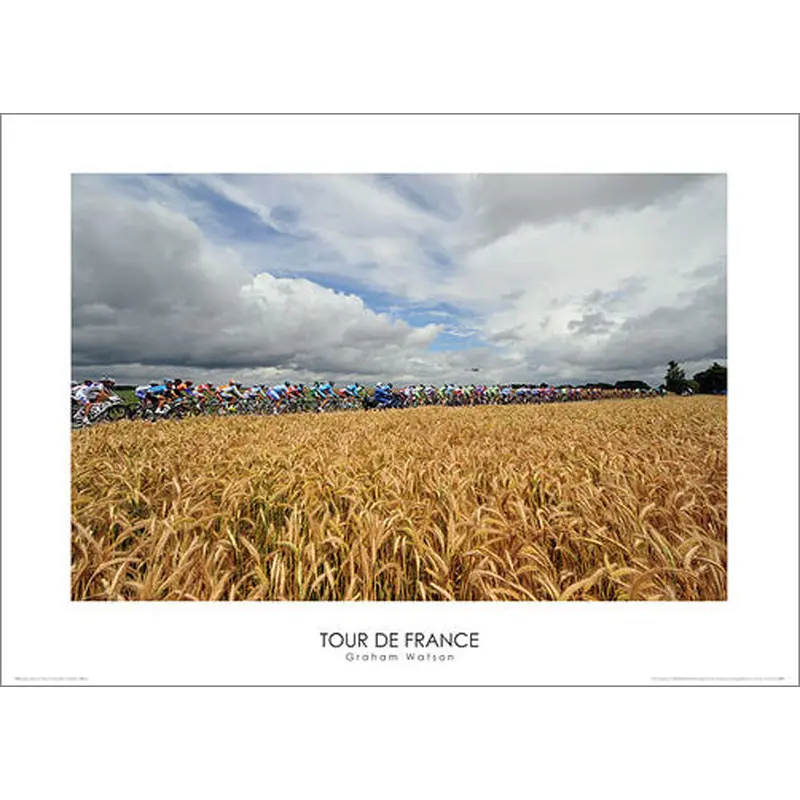 Tour de France "Wheat Fields" (2008) Cycling Premium Poster Print - Graham Watson
