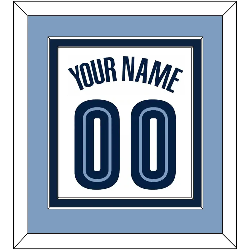 Memphis Name & Number - Home White (2004-2010) - Double Mat 4