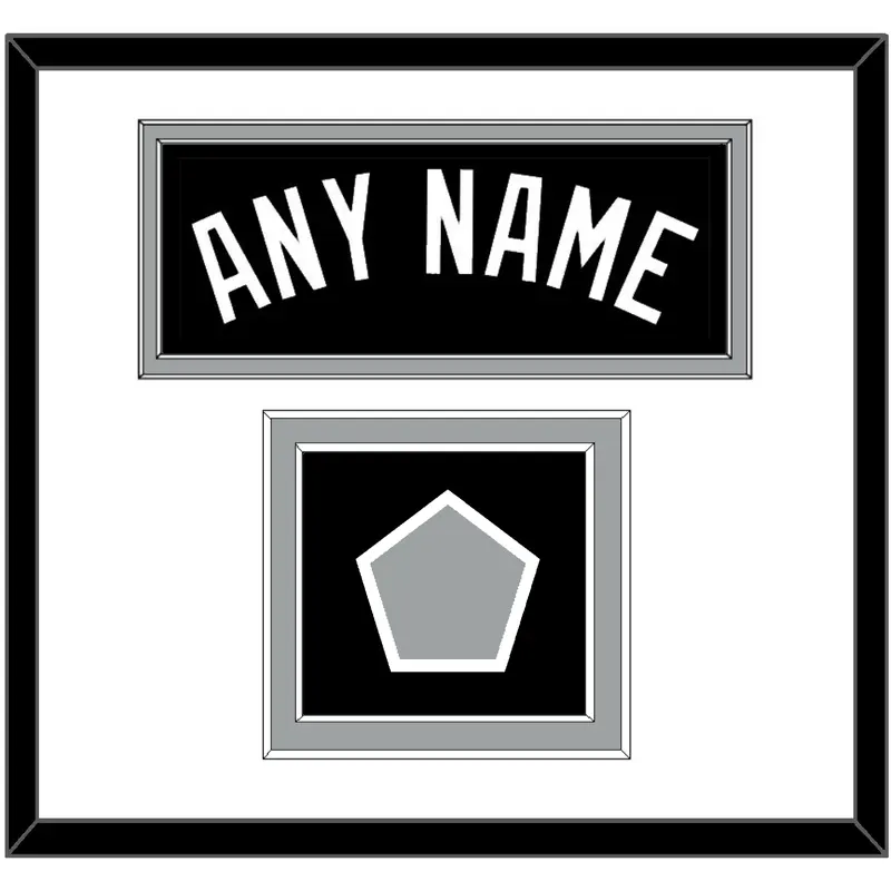 San Antonio Name & Champions Trophy Patch - Road Black (1989-2002) - Double Mat 1