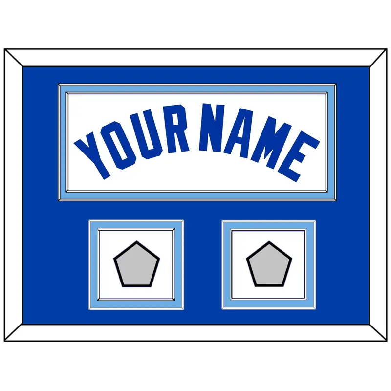 Toronto Name & 2 World Series Patches - Home White (1981-1996) - Double Mat 3