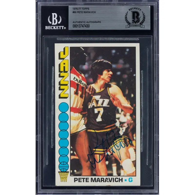 1976 Topps Pete Maravich #60 Signed Autographed Basketball Card BGS Certified