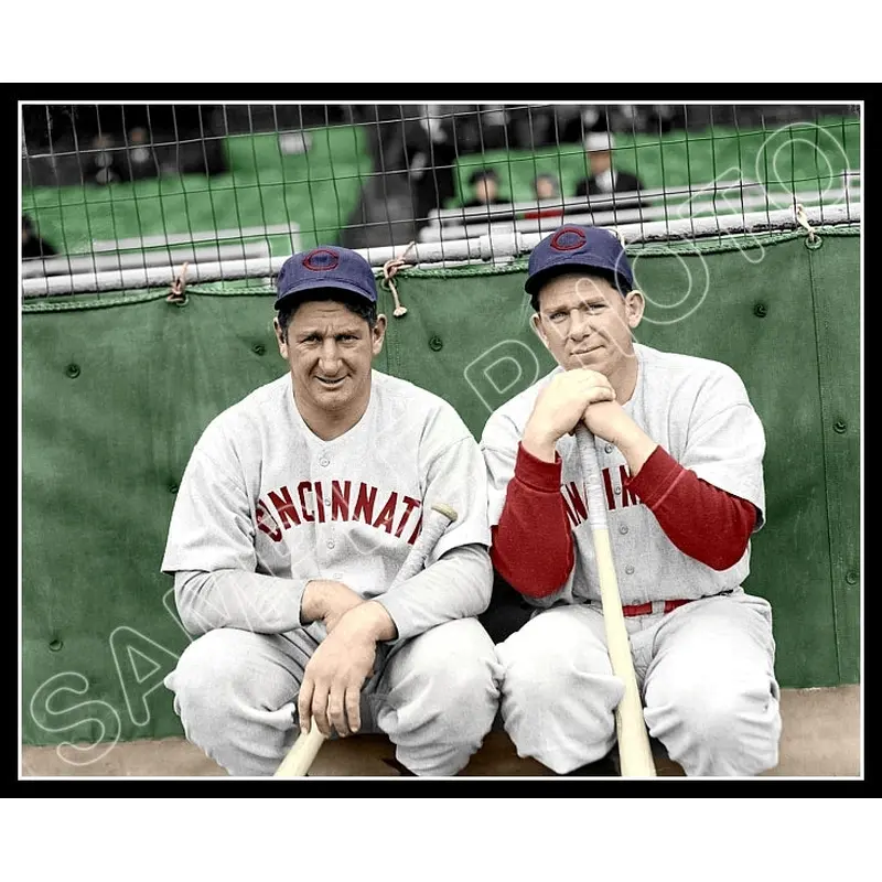 Ernie Lombardi Paul Derringer Colorized 8X10 Photo - 1940 Cincinnati Reds - 1850