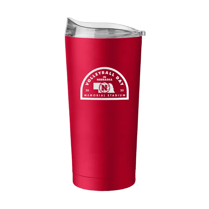 Nebraska 2023 Volleyball Day 20oz Powder Coat Tumbler