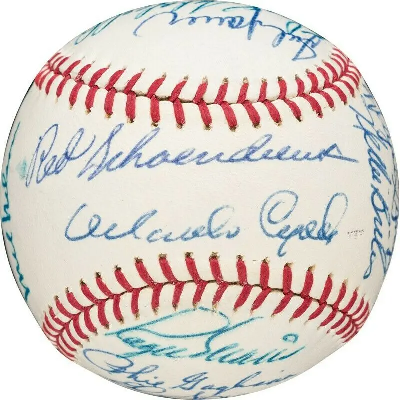 The Finest 1968 St. Louis Cardinals Team Signed Baseball PSA DNA Graded MINT 9