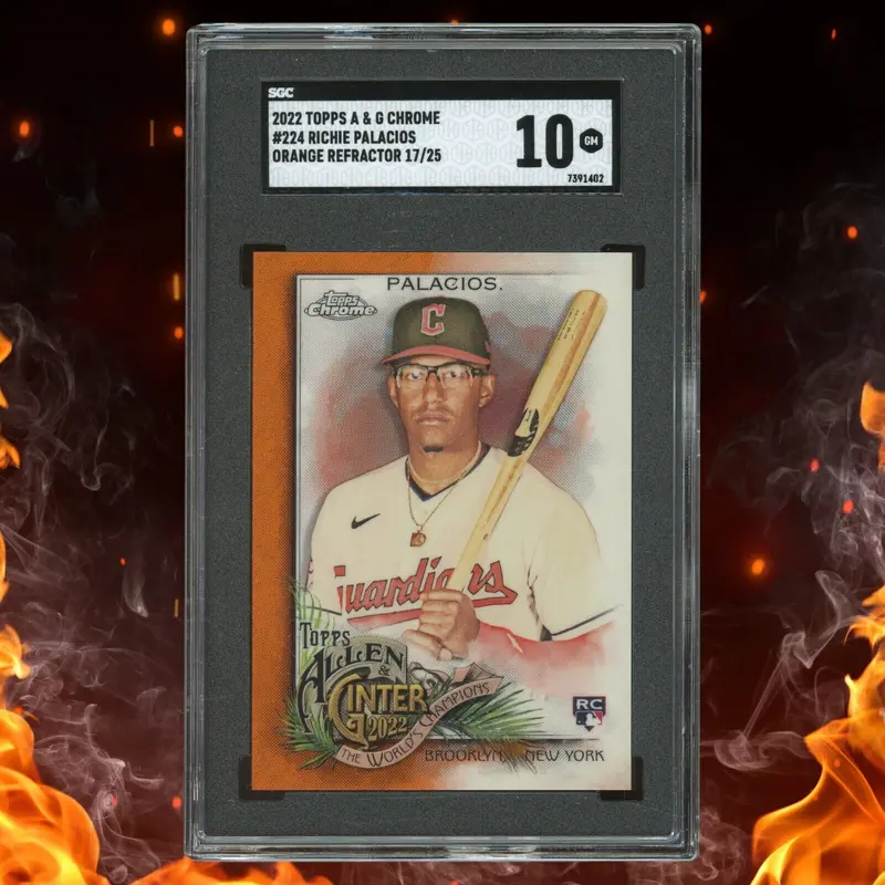2022 Topps Allen & Ginter Chrome RICHIE PALACIOS Rookie /25 Orange Ref. SGC 10