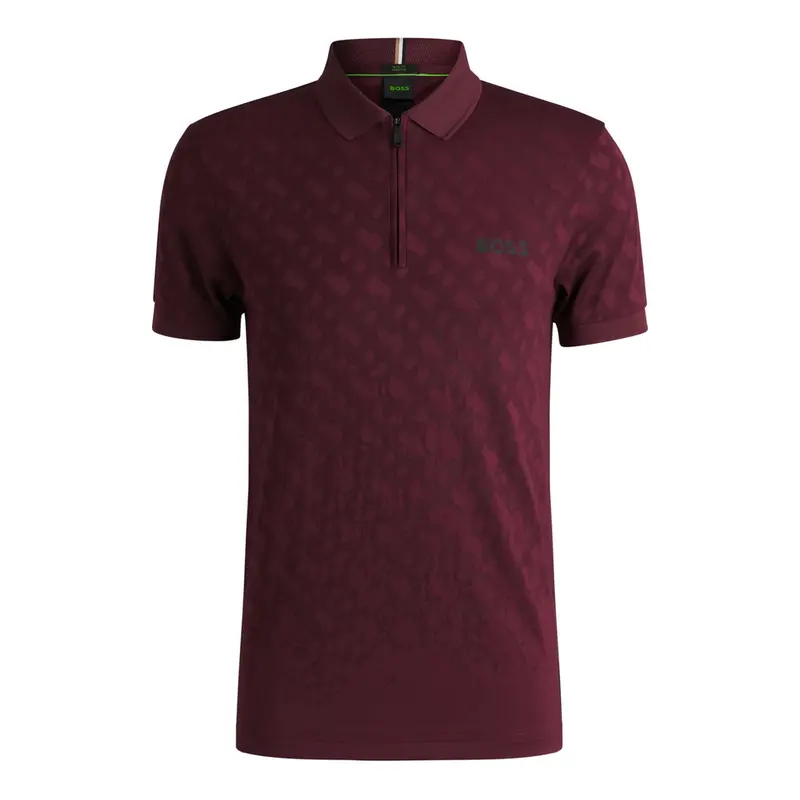 HUGO BOSS MAROON MENS POLO PHILIX TOC JQ 50538106614