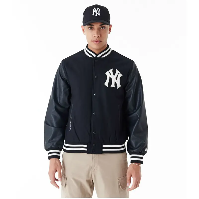 New Era - MLB World Series Varsity Jacket New York Yankees - Black/Off White