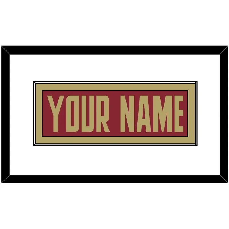 Boston College Hockey Nameplate - Road Maroon (2011-2015) - Single Mat 1