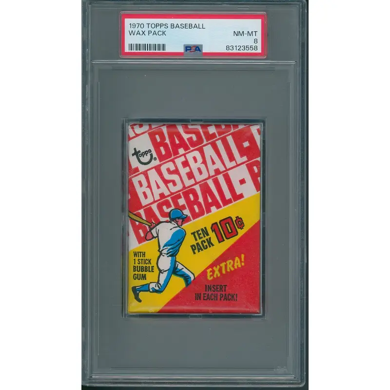 1970 Topps Baseball Unopened Wax Pack PSA 8 *3558