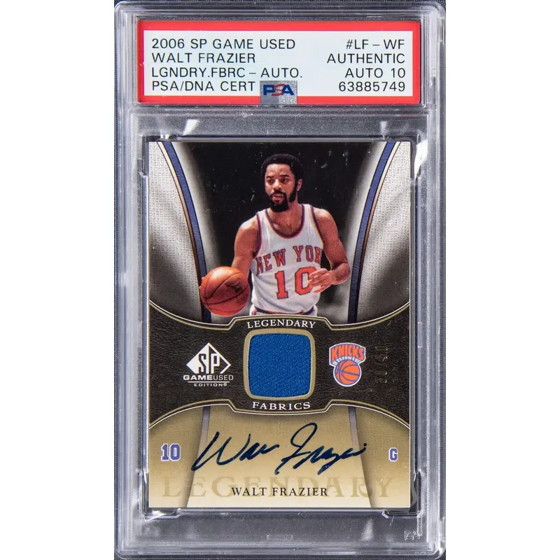 2006-07 Upper Deck SP Game Used Walt Frazier Legendary Fabrics Auto 36/50 PSA 10