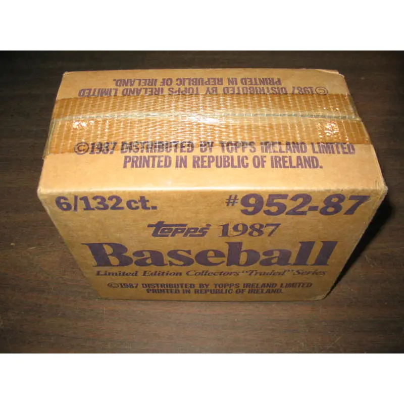 1987 Topps Baseball Traded Tiffany Factory Set Case (6 Sets) (Sealed) (Authenticate)
