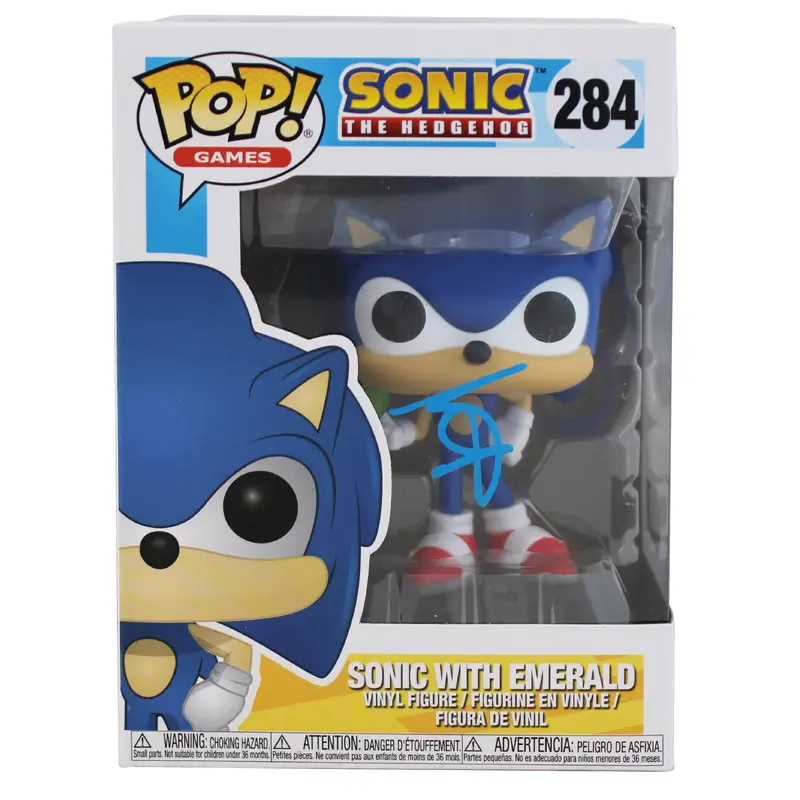 Ben Schwartz Sonic The Hedgehog Authentic Signed #284 Funko Pop Vinyl Figure BAS