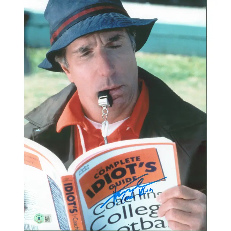 Henry Winkler The Waterboy Coach Klein Authentic Signed 11x14 Photo BAS #BD13070