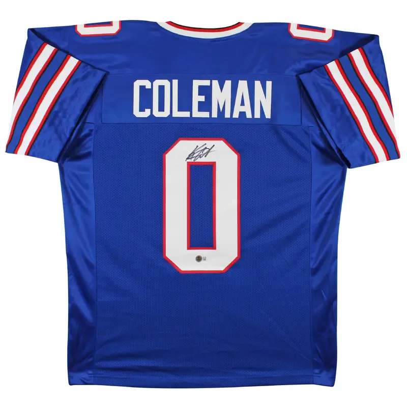 Keon Coleman Authentic Signed Blue Pro Style Jersey Autographed BAS Witnessed