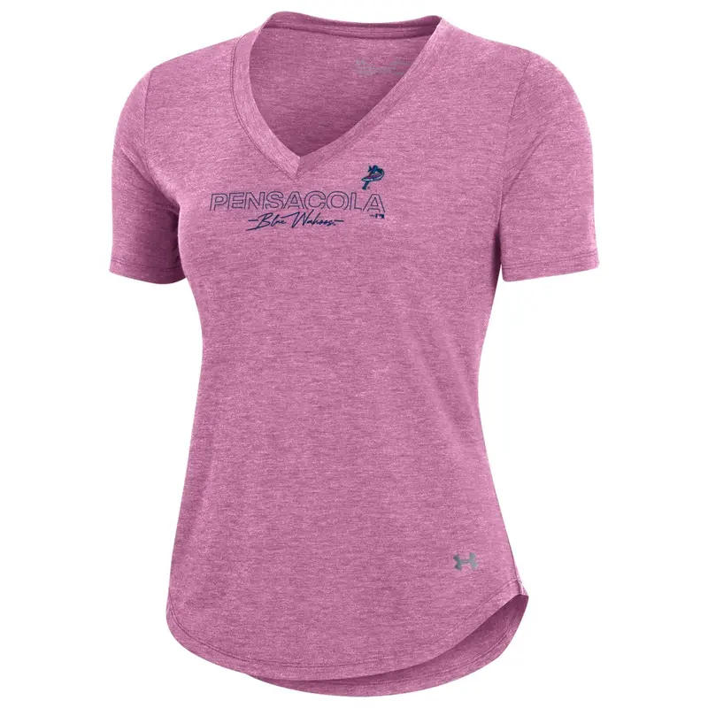 Pensacola Blue Wahoos Womens Under Armour Breezy V-Neck