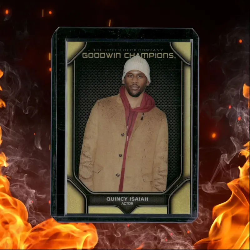 2024 Upper Deck Goodwin Champions Quincy Isaiah Portraits Black and Gold 12/50