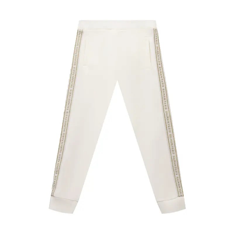 BALMAIN SWEATPANTS W/LOGO WHT BT6R50 102OR