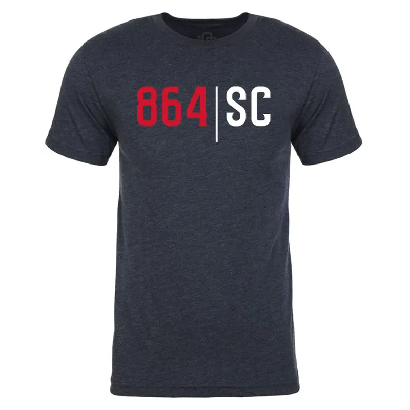 Greenville Drive 108 Stitches Navy Area Code Tee