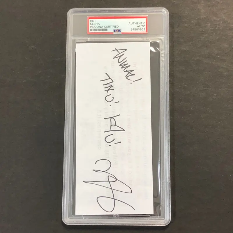 Kesha Signed Cut PSA/DNA Slabbed Autographed