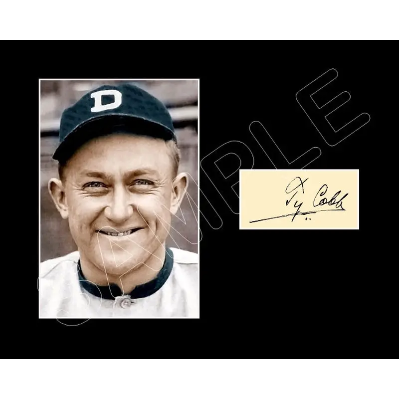 Ty Cobb Matted Photo Display 8X10 - Detroit Tigers - 23