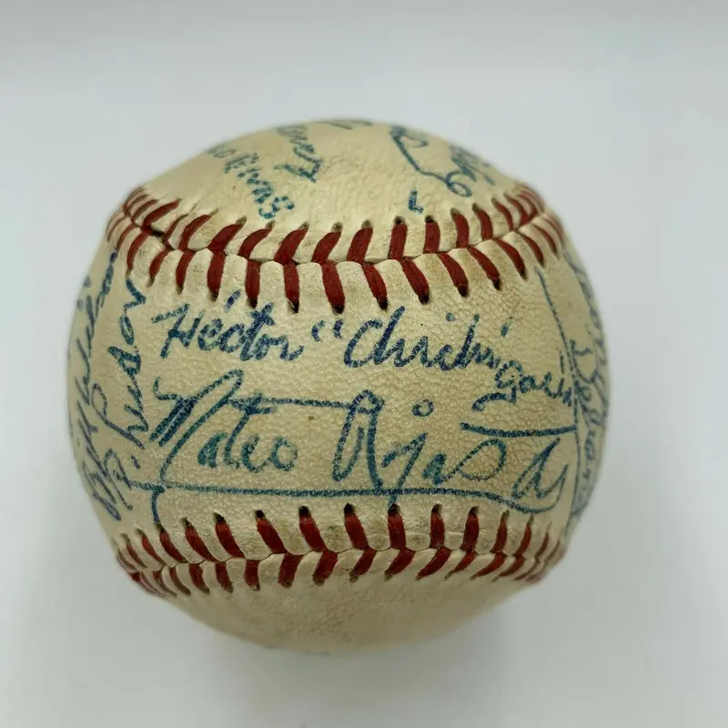 1957 Dominican Winter League Negro League Legends Signed Game Baseball JSA COA