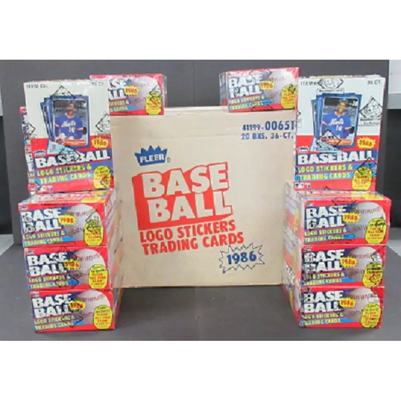 1986 Fleer Baseball Wax Case (20 Box) (FASC) (A)