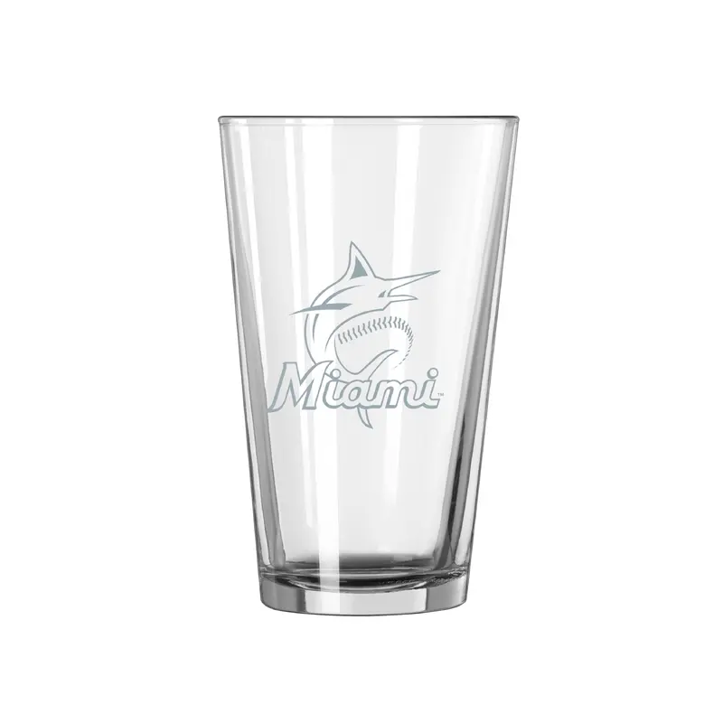 Miami Marlins 16oz Frost Pint Glass