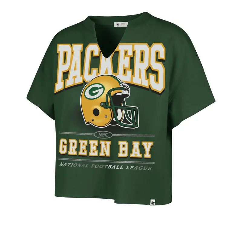 GREEN BAY PACKERS HISTORIC ELATION '47 OVERSIZED NOTCH NECK TEE WOMENS