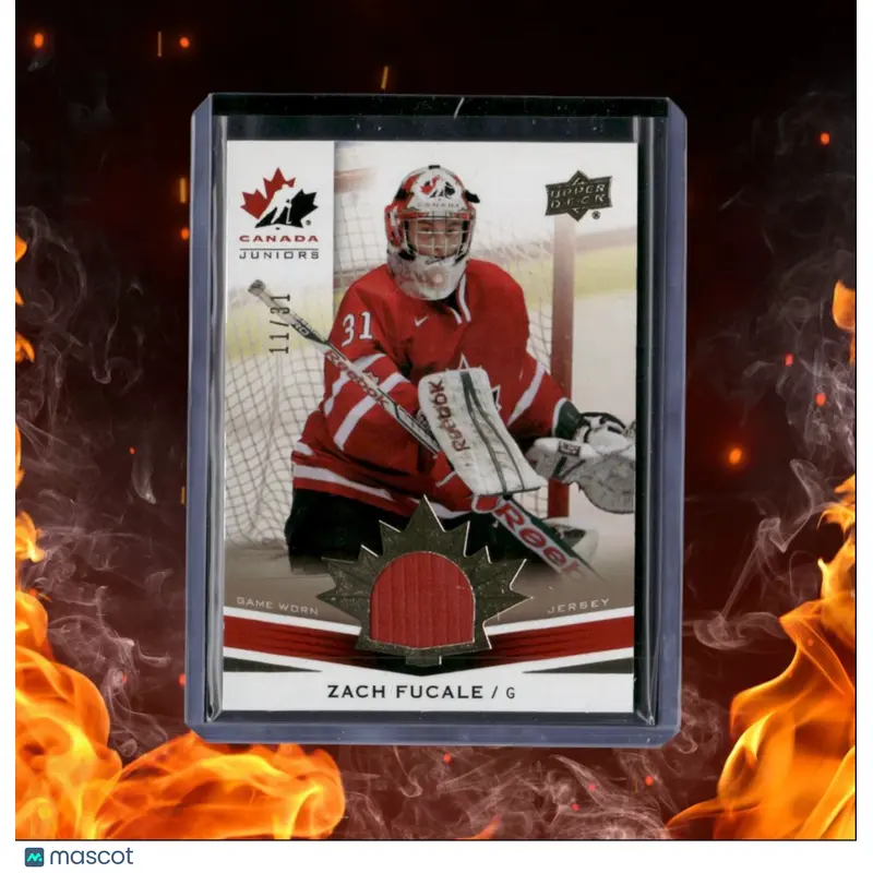 2014-15 Upper Deck Team Canada Juniors Zach Fucale Jersey Gold Game-Worn 11/31