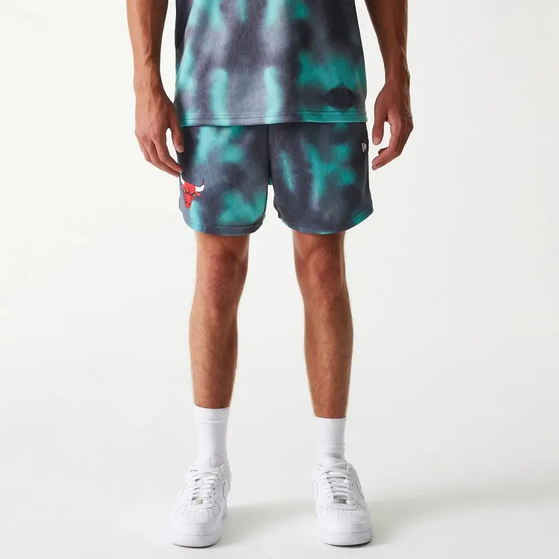 Chicago Bulls NBA All Over Print Green Shorts