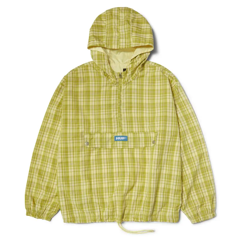 HUF - Rivington plaid anorak - Tarragon