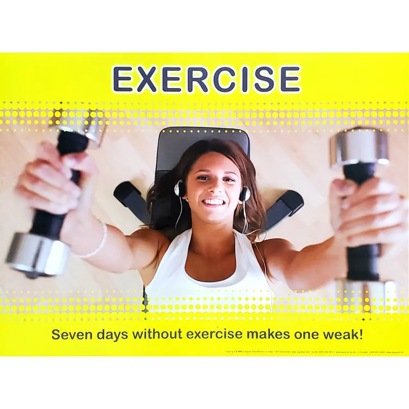 Woman Strength Training at Gym "Seven Days" Motivational Inspirational Poster - Jaguar