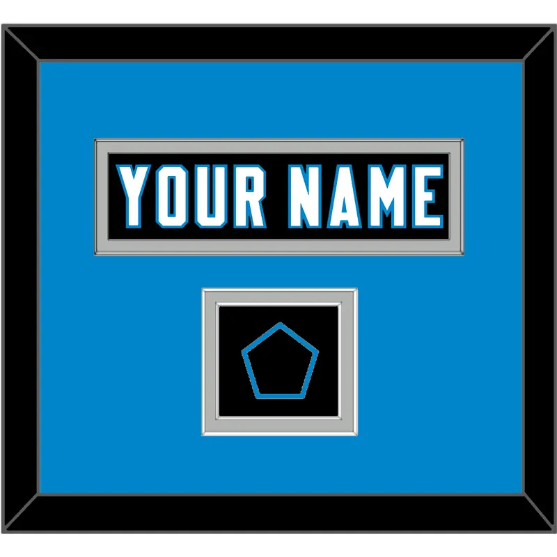 Carolina Nameplate & Jersey Logo Patch - Alternate Black Jersey - Double Mat 4