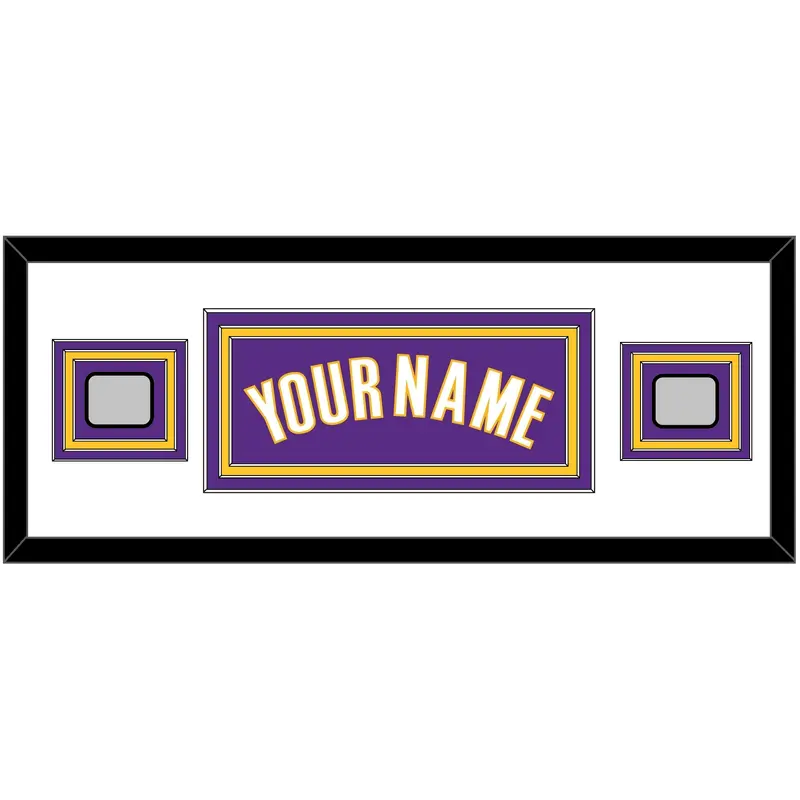 Los Angeles Name & 2 Champions Patches - Road Purple (1999-2004) - Triple Mat 2