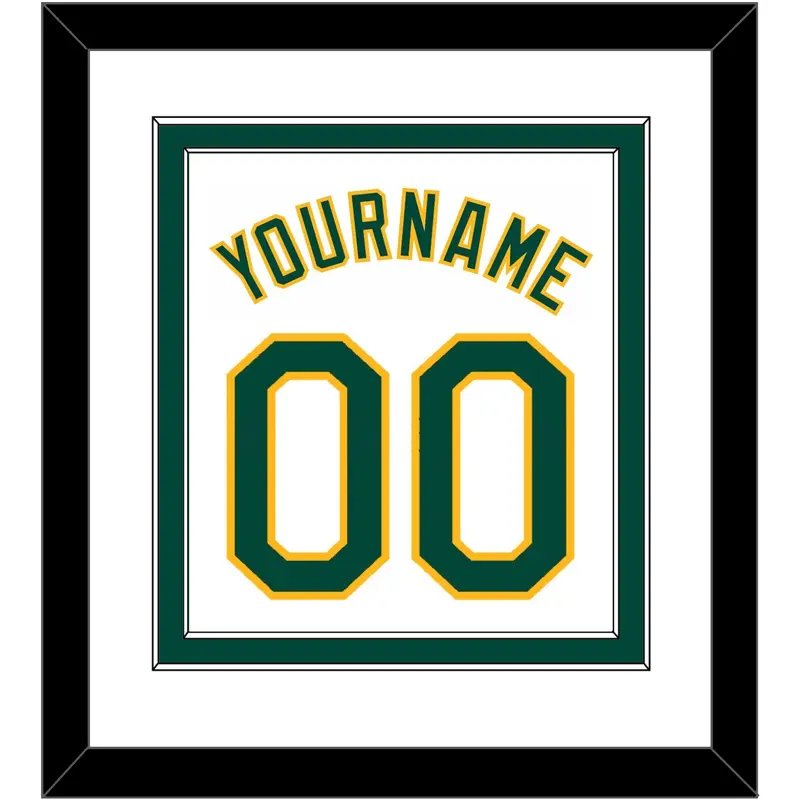 Oakland Name & Number - Home White - Double Mat 1