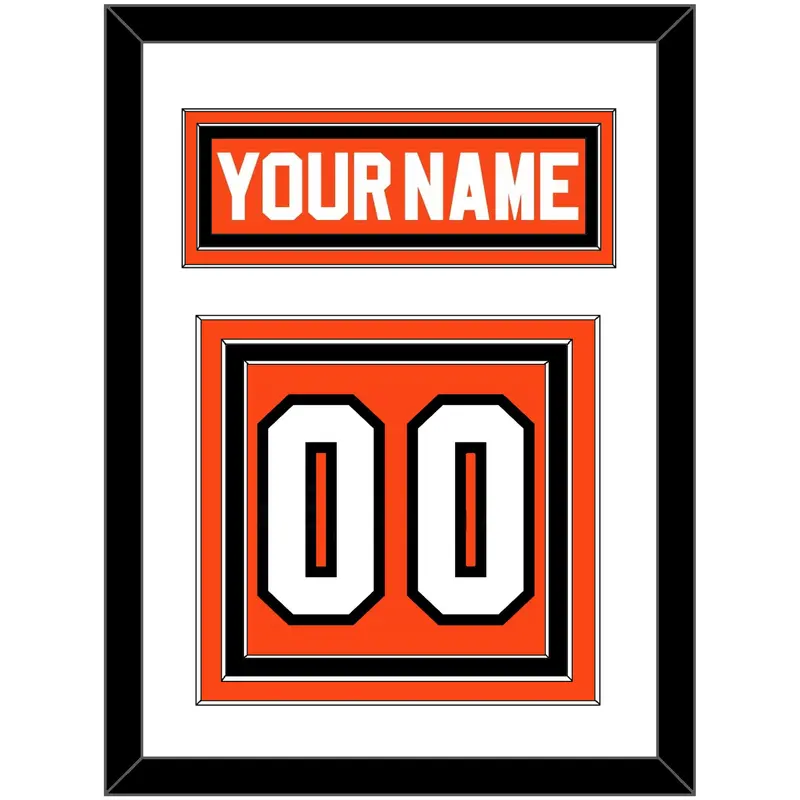Philadelphia Nameplate & Number (Back) - Road Orange (1977-1983) - Triple Mat 1