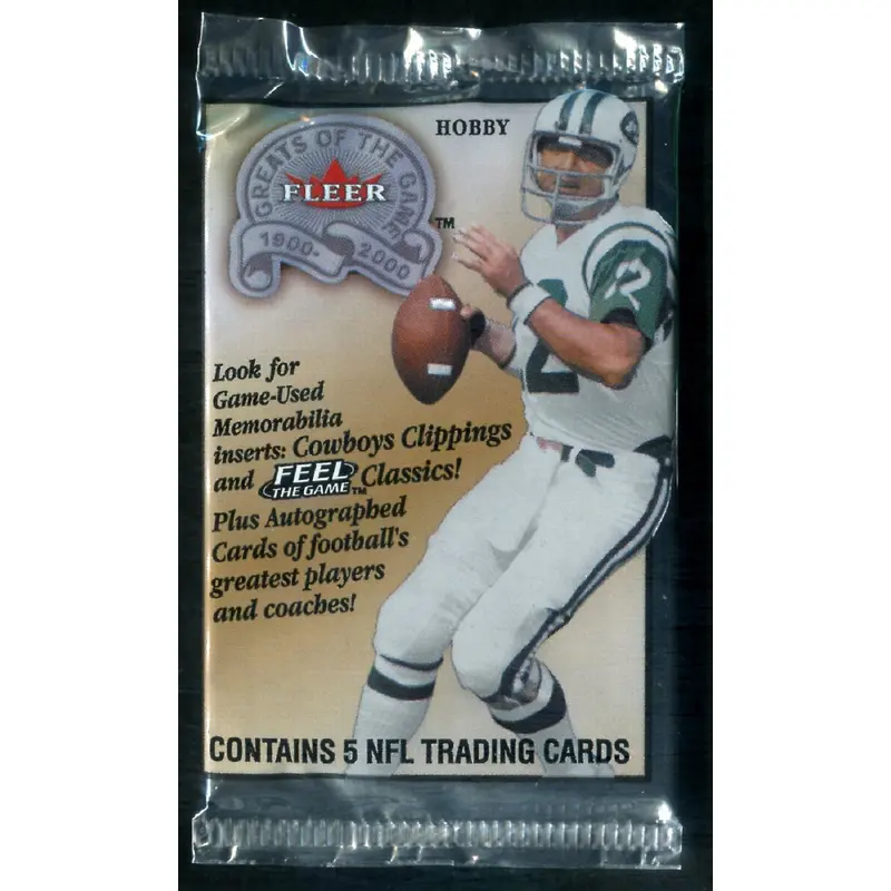 2000 Fleer Football Greats of the Game Unopened Pack (Hobby) (5)