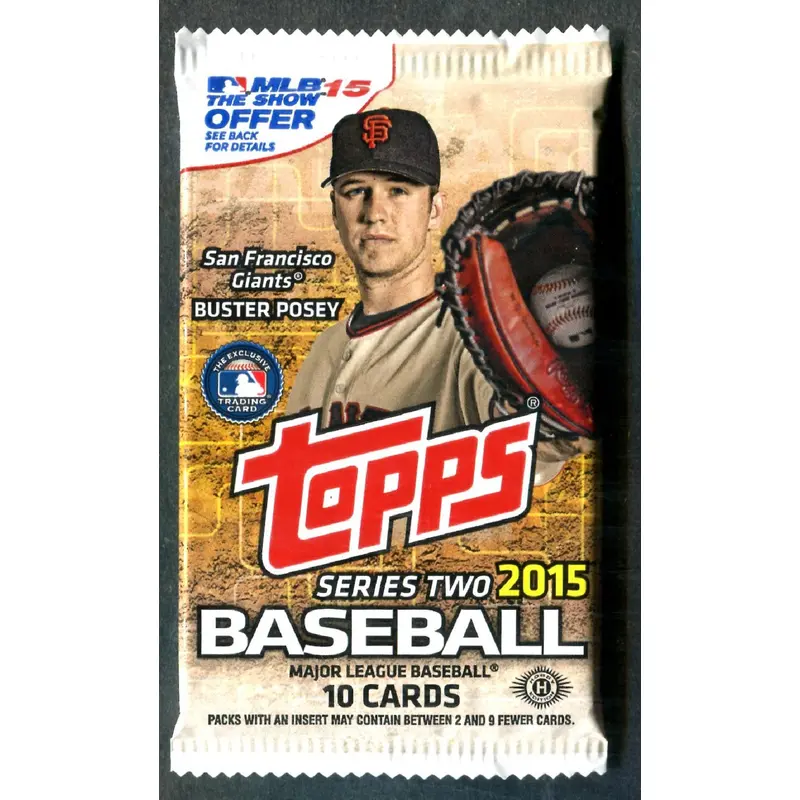 2015 Topps Baseball Unopened Series 2 Pack (Hobby) (10)