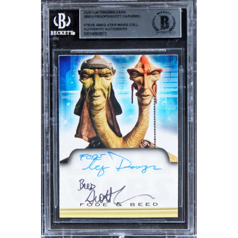 Greg Proops & Scott Capurro Star Wars Signed Custom Trading Card BAS Slabbed 1