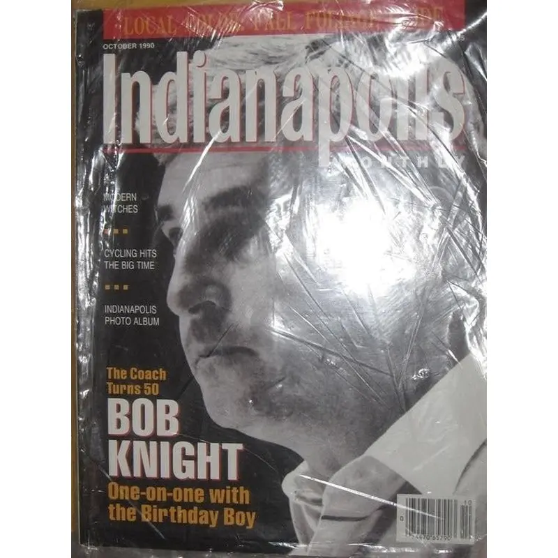 OCTOBER 1990 INDIANAPOLIS MONTLY MAGAZINE, BOB KNIGHT INDIANA UNIVERSITY COVER