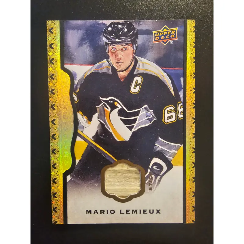 2014-15 Upper Deck Masterpieces - Black Framed Memorabilia - Mario Lemieux #14 /25