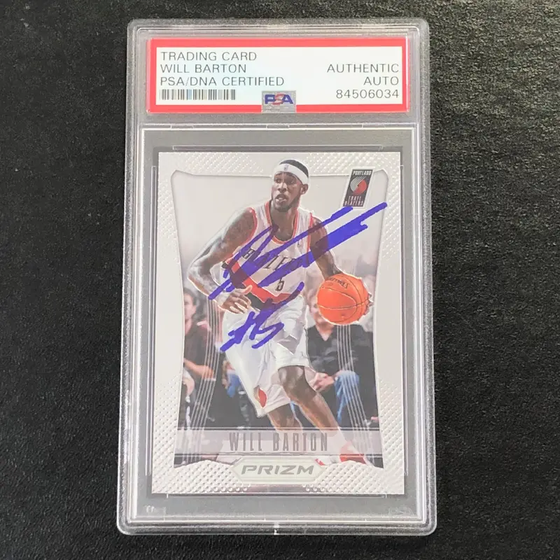 2012-13 Panini Prizm #286 Will Barton Signed Card AUTO PSA Slabbed Blazers