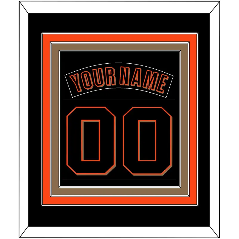 San Francisco Nameplate & Number Combined - Alternate Black (2001-2002) - Triple Mat 2