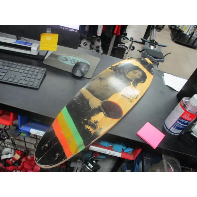 Used Sector 9 Bob Marley Longboard Deck (Has Cracks)