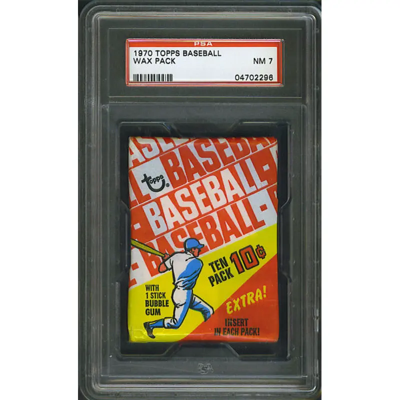 1970 Topps Baseball Unopened Wax Pack PSA 7