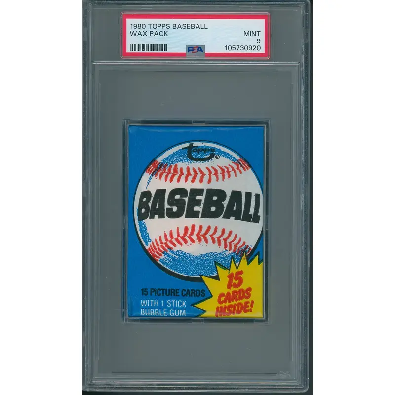 1980 Topps Baseball Unopened Wax Pack PSA 9