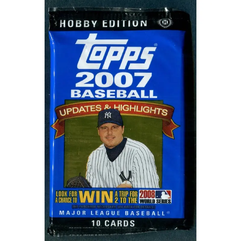 2007 Topps Baseball Unopened Updates & Highlights Pack (Hobby) (10)