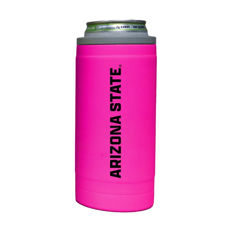 Arizona State 12oz Electric Stacked Soft Touch Slim Coolie